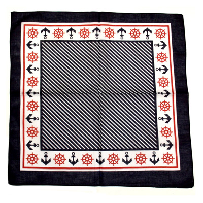 Zac's Alter Ego - Anchor and wheels Bandana - Bleu/Blanc